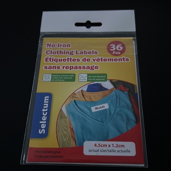 No-Iron Clothing Labels Étiquettes vêtements sans repassage 4.5X1.2 cm - Picture 12 of 12